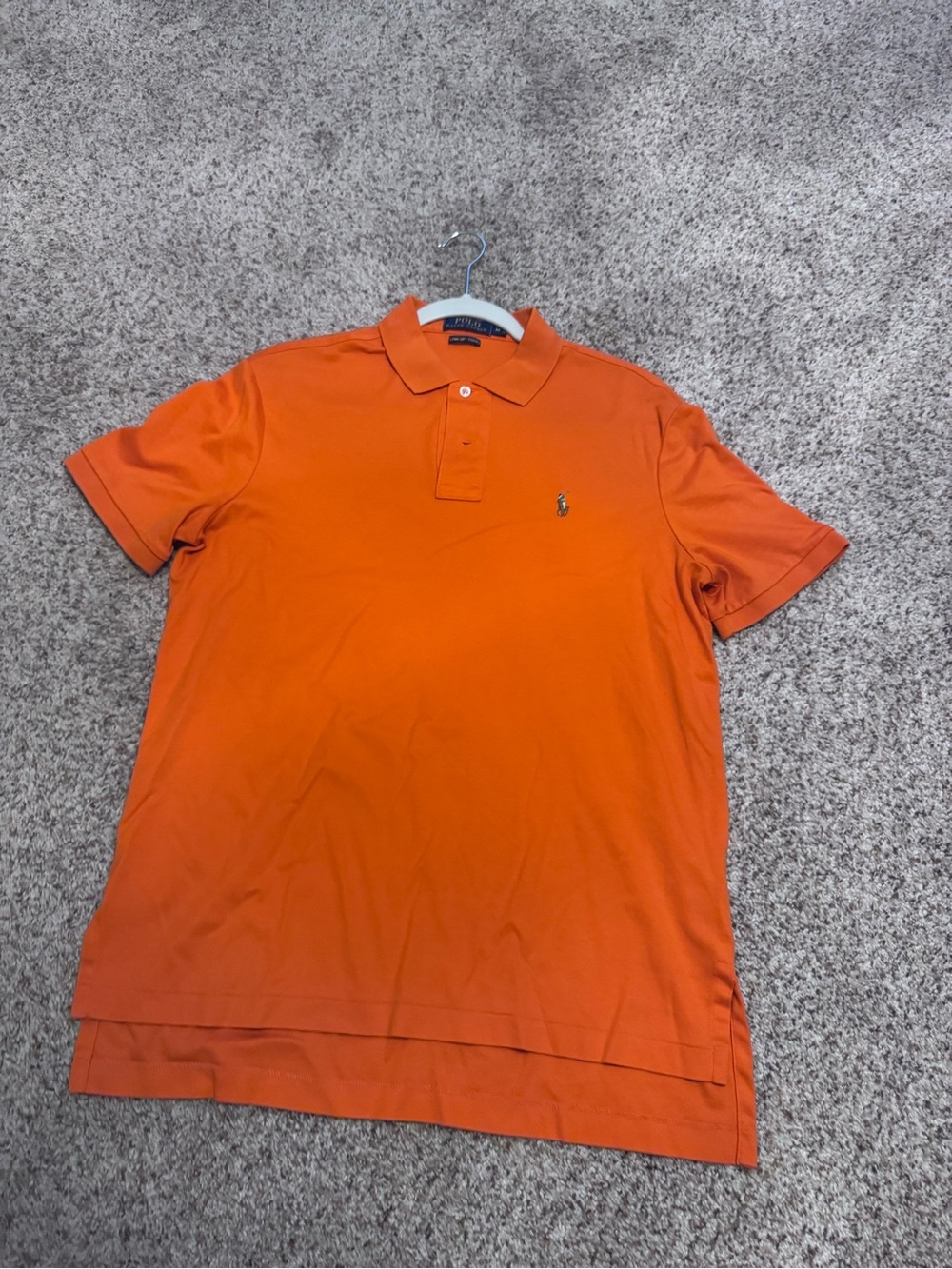Ralph Lauren Orange Short-Sleeve Polo with Pony Logo